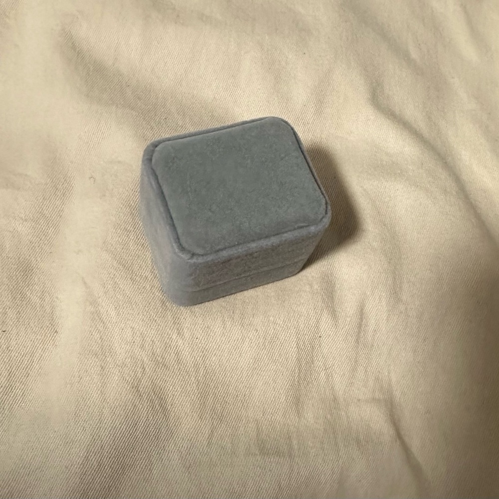 Gray Velvet Jewelry Box